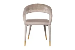 Eetkamerstoelen-Richmond Interiors Eetkamerstoel 210753 Khaki Velvet Gia