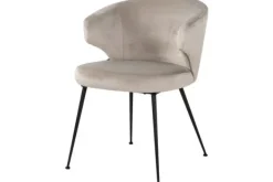 Best Eetkamerstoel 211910 Khaki Velvet Xandra Eetkamerstoelen