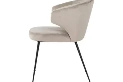 Best Eetkamerstoel 211910 Khaki Velvet Xandra Eetkamerstoelen