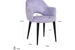 Eetkamerstoelen-Richmond Interiors Eetkamerstoel 212341 Lovely Lavender Giovanna