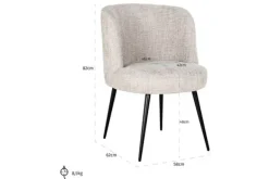 Eetkamerstoelen-Richmond Interiors Eetkamerstoel 211334 Natural Renegade Morton