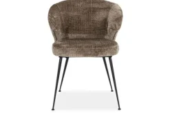 Eetkamerstoelen-Richmond Interiors Eetkamerstoel 212570 Stone Chenille Xandra