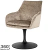 Eetkamerstoelen-Richmond Interiors Eetkamerstoel 211952 Taupe Chenille Marlon