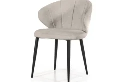 Eetkamerstoelen-Eleonora Meubelen Eetkamerstoel - taupe Savoir | 95932 Fleur
