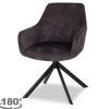 Discount Eetkamerstoel - Velvet Graphite Salma Eetkamerstoelen