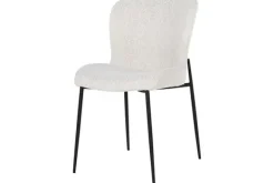 Eetkamerstoelen-Richmond Interiors Eetkamerstoel 210624 White Bouclé Darby