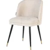 Eetkamerstoelen-Richmond Interiors Eetkamerstoel 210855 White Chenille Alicia
