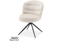 Eetkamerstoelen-Tower Living Eetkamerstoel Almond White Carro