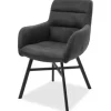 Eetkamerstoelen-Olijk Eetkamerstoel Anthracite Ravion