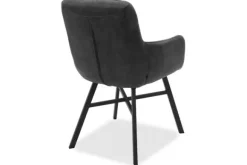 Eetkamerstoelen-Olijk Eetkamerstoel Anthracite Ravion