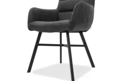 Eetkamerstoelen-Olijk Eetkamerstoel Anthracite Ravion