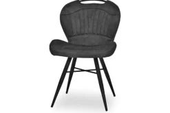 Eetkamerstoelen-Olijk Eetkamerstoel Anthracite Daphna