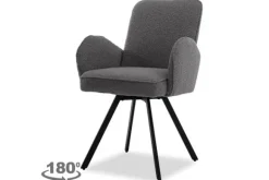 Eetkamerstoelen-Tower Living Eetkamerstoel Anthracite Livo