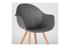 Eetkamerstoelen-Label51 Eetkamerstoel Antraciet FF-45.008 Parma