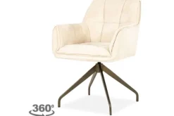 Eetkamerstoelen-Eleonora Meubelen Eetkamerstoel Beige 96458 Hugo