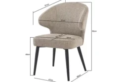 Discount Eetkamerstoel Beige Donna Eetkamerstoelen