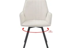 Eetkamerstoelen-Livingfurn Eetkamerstoel Beige Louise