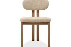 Eetkamerstoelen-Studio Japandi Eetkamerstoel Beige Naturel Lynja