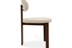 Online Eetkamerstoel Beige Walnut Lynja Eetkamerstoelen