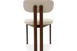 Online Eetkamerstoel Beige Walnut Lynja Eetkamerstoelen