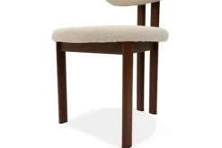 Online Eetkamerstoel Beige Walnut Lynja Eetkamerstoelen