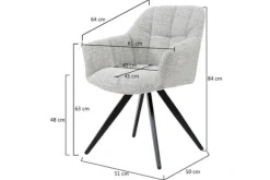 Eetkamerstoelen-Livingfurn Eetkamerstoel Bisque Oasis Tommy