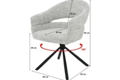 Eetkamerstoelen-Livingfurn Eetkamerstoel Bisque Oasis Linn