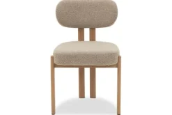 Eetkamerstoel Bouclé Beige Natural Riku Eetkamerstoelen