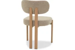 Eetkamerstoel Bouclé Beige Natural Riku Eetkamerstoelen