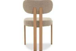 Eetkamerstoel Bouclé Beige Natural Riku Eetkamerstoelen