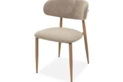 Eetkamerstoel Boucle Beige Natural Kaito Eetkamerstoelen