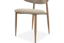 Eetkamerstoel Boucle Beige Natural Kaito Eetkamerstoelen