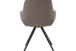 Eetkamerstoelen-Livingfurn Eetkamerstoel Boucle Brown Doreen