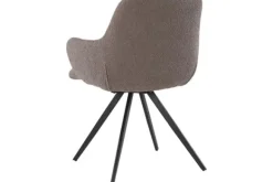Eetkamerstoelen-Livingfurn Eetkamerstoel Boucle Brown Doreen