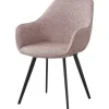 Eetkamerstoelen-Livingfurn Eetkamerstoel Boucle Vintage Pink Luca