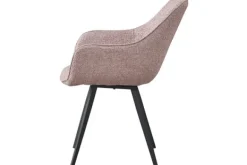 Eetkamerstoelen-Livingfurn Eetkamerstoel Boucle Vintage Pink Luca
