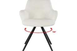 Hot Eetkamerstoel Boucle White Doreen Eetkamerstoelen