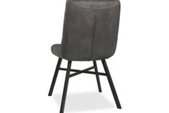 Eetkamerstoelen-Olijk Eetkamerstoel Chicago Anthracite Harmount