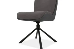 Eetkamerstoelen-Olijk Eetkamerstoel Chicago Anthracite Daniel