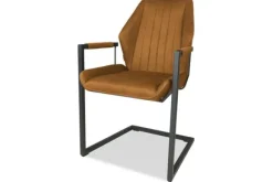 Eetkamerstoel cognac Cara Eetkamerstoelen