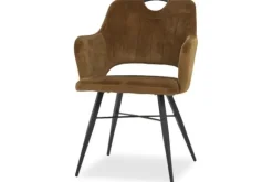 Eetkamerstoelen-Olijk Eetkamerstoel cognac Tirza