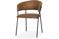Eetkamerstoelen-Label51 Eetkamerstoel Cognac YN-83.016 Luuk
