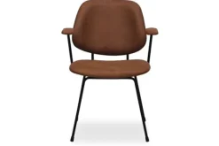 Eetkamerstoelen-Label51 Eetkamerstoel Cognac ZM-88.008 Rivano
