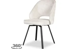 Eetkamerstoelen-Label51 Eetkamerstoel Creme IH-50.193 Lewis