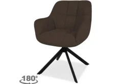 Eetkamerstoelen-Tower Living Eetkamerstoel Dark Brown Alba