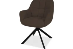 Eetkamerstoelen-Tower Living Eetkamerstoel Dark Brown Alba