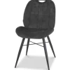 Eetkamerstoelen-Olijk Eetkamerstoel Goldy Antraciet Eva