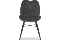 Eetkamerstoelen-Olijk Eetkamerstoel Goldy Antraciet Eva