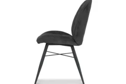 Eetkamerstoelen-Olijk Eetkamerstoel Goldy Antraciet Eva