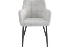 Eetkamerstoelen-Livingfurn Eetkamerstoel Greige Bronco